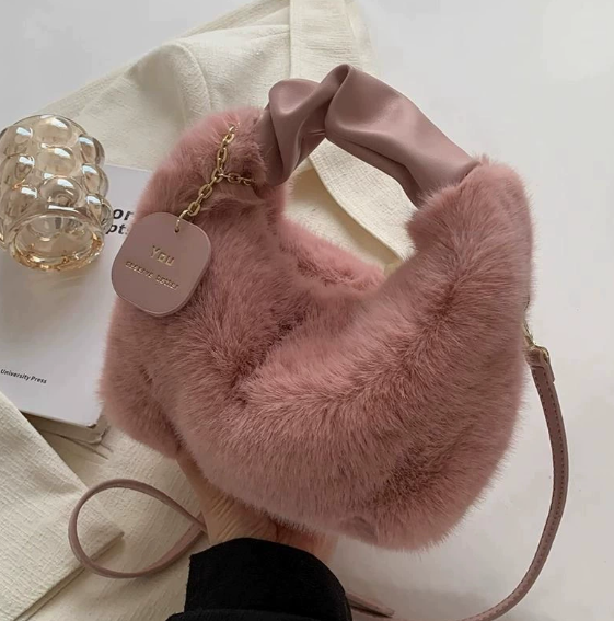 Plush handbags for women 2026 new fashion autumn and winter textured fur bags