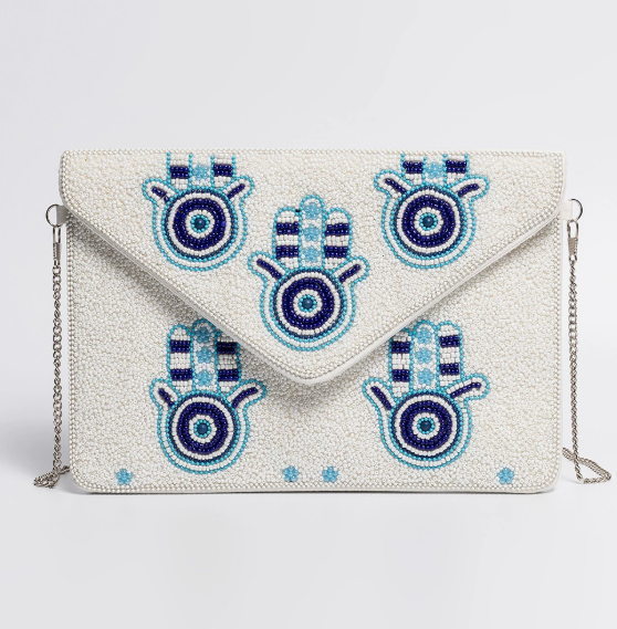 OLEI casual travel shoulder bag rice bead embroidered clutch bag for women