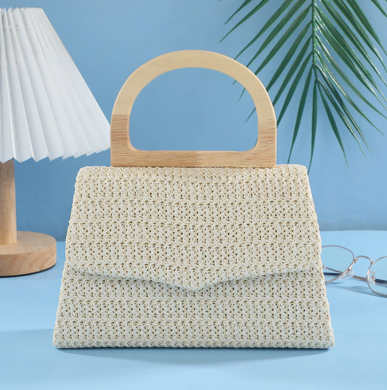 Customized woven small square bag, stylish evening bag