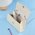 Customized woven small square bag, stylish evening bag