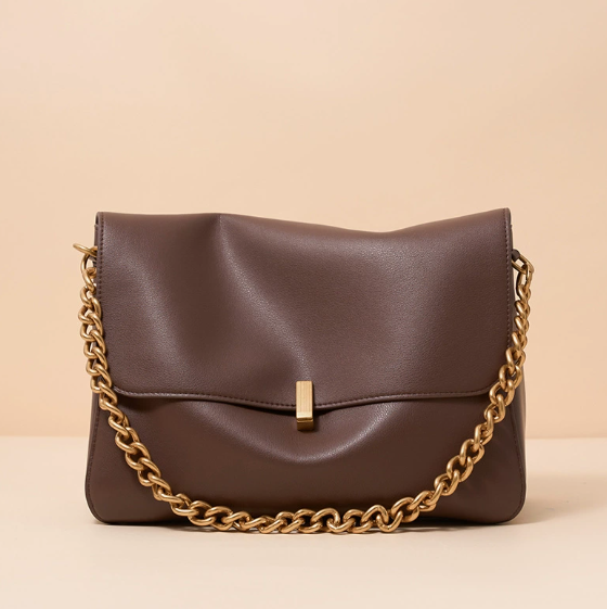 Cowhide large crossbody bag