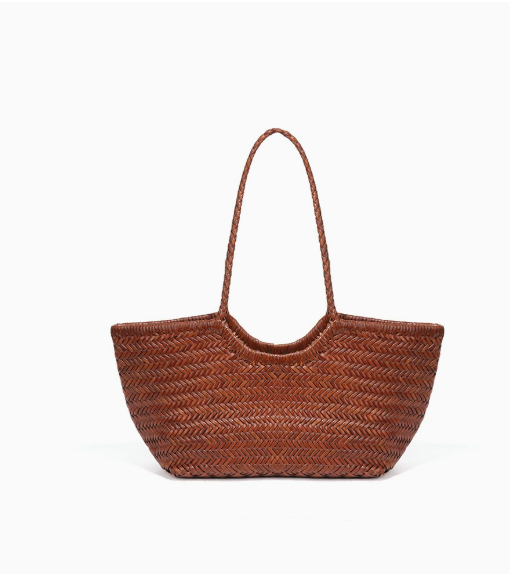Customized genuine leather handbag for women, high-end shoulder large capacity tote bag