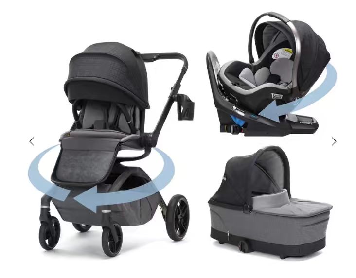 Tana 360° Rotating TravelSystem with PeriTm 180° &Carriage Accessory in OnyxHeritage