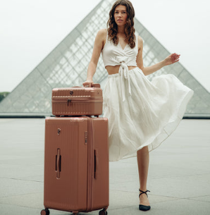 LUXE 2 PIECE LUGGAGE SET - LUXE TRUNK AND LUXE BEAUTY CASE